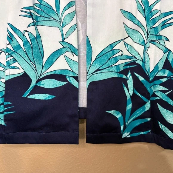 Chicos Floral Asian Watercolor Jacket Lightweight Open Tunic Cotton Travel NWT 1 - Picture 2 of 14